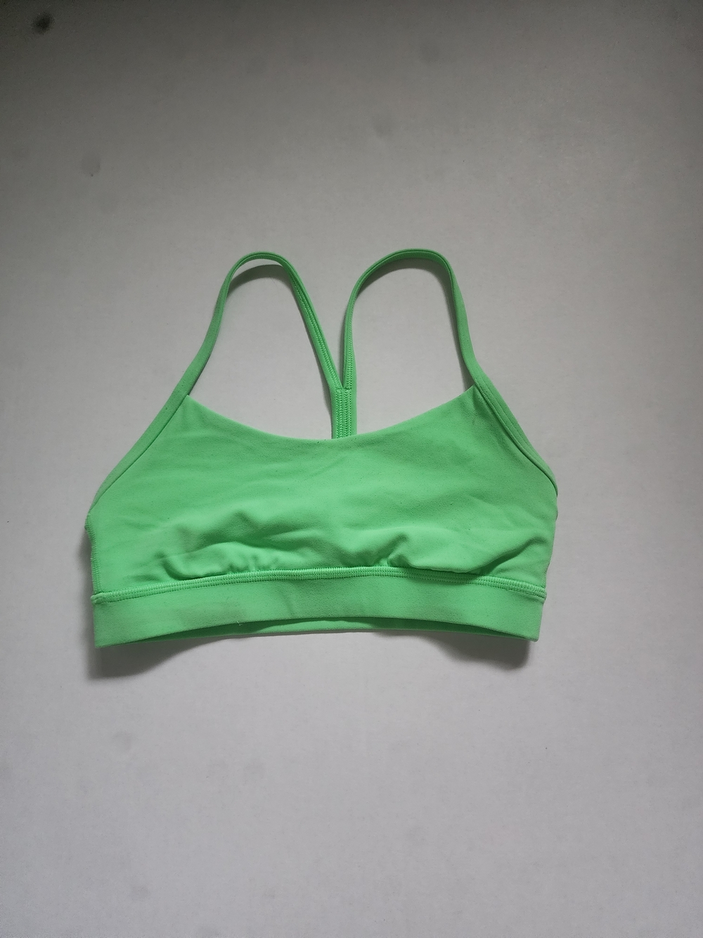 Lululemon Neon Green Strappy Sports Bra